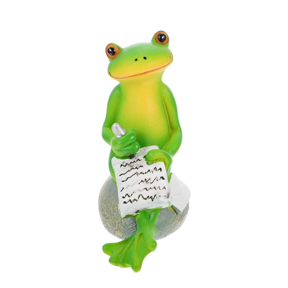 Gymnture Frog Garden Statue for Outdoor Patio Lawn Decor, Cute Frog Figurine Ornament for Yard and Garden