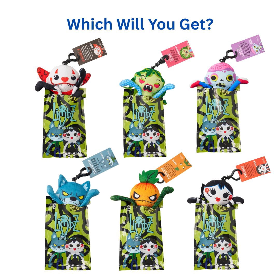 LIMBZ Poseable Plush Blind Bag Toy – Creepy Cute Clip-On Plushies