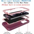 thumbnail image 2 of LAICAIW Defender Case for iPhone 13 Pro Max 6.7 Inch, [Military Grade] 3 in 1 Shockproof Rugged Protective, Heavy Duty Bumper Phone Cover Purple(Without Screen Protector), 2 of 6