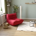 thumbnail image 3 of Magic Home Modern Sectional Sofa Togo Sofa Lazy Sofa Foam Couch Floor Sofa for Bedroom,Living Room,Apartment and Small Space,Single Seat Sofa,Red, 3 of 10