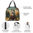 thumbnail image 3 of Yiaed Forest Maple Leaf Husky Print Insulated Lunch Bag Reusable Cute Tote Lunch Box, Leakproof Cooler Lunch Bags for Work Office Travel School Picnic, 3 of 5