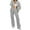Gray, variant on Bpmpbo Women's Sweatsuit Zip Up Jacket and Pants Set Long Sleeve Hoodless Coat with Pocket Sweatpants Two-Piece Outfit