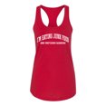 thumbnail image 2 of Wild Bobby Vintage Movie Quote Eating Junk Food And Watching Rubbish Women Racerback Tank Top, Red, X-Large, 2 of 6