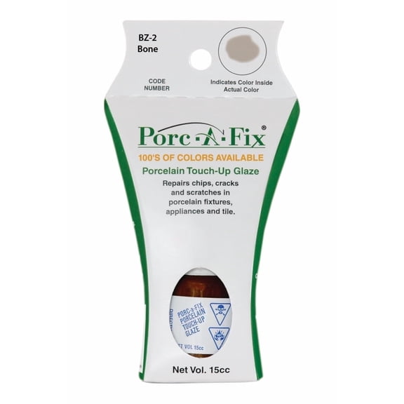 Porc-A-Fix Porcelain Touch-Up Repair Glaze Paint Kit, Bone, BZ-2, (Matches Bootz)