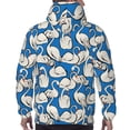 thumbnail image 7 of Naloa Swan Birds Men's Casual Hooded Collar Drawstring Hoodies Pullover Sweatshirts Casual Long Sleeve Shirts-4X-Large, 7 of 7
