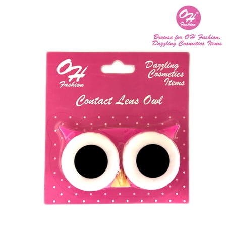 OH Fashion Contact Lens Case Owl style, Green travel case , 1 pc