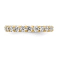 thumbnail image 3 of 14K Yellow Gold Ring Band Eternity Diamond Round Polished U Shared Prong 2ct , Size 9, 3 of 4