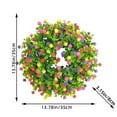 thumbnail image 4 of Esaierr Simulation Small Flower Decoration Garland Wreath Flower Door Hanging Purple Yellow Pink Floral Wreath, 4 of 5