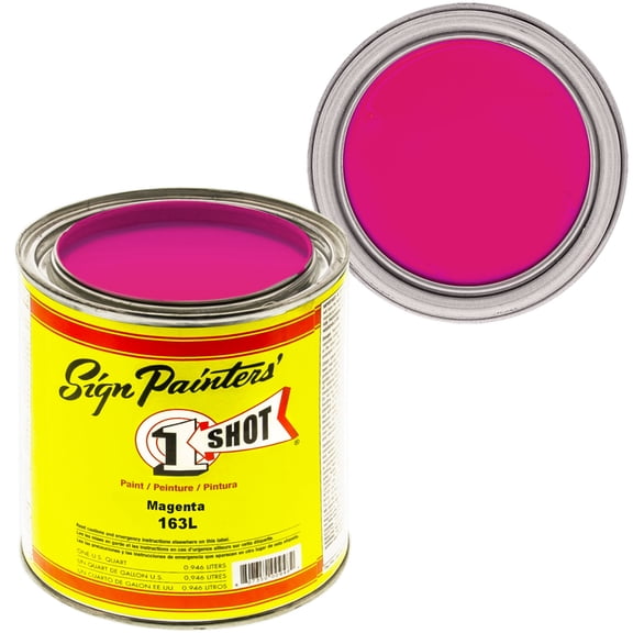 1 Quart 1 Shot MAGENTA Paint Lettering Enamel Pinstriping & Graphic Art