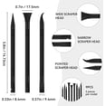 thumbnail image 2 of 9 Pieces Plastic Scraper Tool for Tight Spaces, Non-Scratch Kitchen Scraper Cleaning Pen, Perfect for Remove Stickers, Labels, Oil Stains, Food, Dirt (Black), 2 of 7