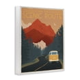 thumbnail image 2 of Take the Scenic Route Phrase Retro Mountain Travel White Framed Giclee Art, 16 x 20, 2 of 7