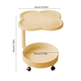 thumbnail image 3 of Table d'Appoint Moderne Roulante pour Café, Table d'Extrémité Mobile avec Roues, Table Gigogne à 2 Niveaux pour Salon et Chambre, Cadre Portable en Forme de C, Roulettes Verrouillables, Dessus en Pp, Cadre en Fer, Dimensions Non Fournies, 3 of 7