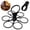 Black, variant on Foldable Rotating Cup Holder, Portable Multi Cup Carrier for Coffee Cups and Wine Glasses, Plastic Storage Rack for Party and Travel