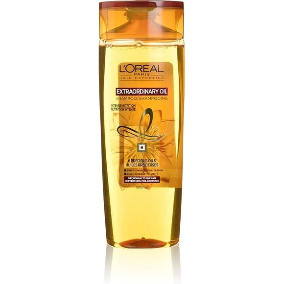 L’Oréal Paris Hair Expertise Extraordinary Oil Shampoo for Dry, Normal and Fine Hair, Packaging May Vary, 591ml