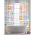 thumbnail image 5 of Cartoon Animals Sheer Curtains 2 Panels Set Tiger Koalas Elephant Lion Foxes Color Plaid Sheer Window Curtains Light Filtering Rod Pocket Voile Drapes for Bedroom Living Room 52"X84", 5 of 9