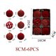 thumbnail image 4 of 6/12 piezas de bolas de Navidad de 8 cm de color rojo vino, adornos para árbol de Navidad de color verde oscuro, nuevas esferas navideñas, colgantes, bolas de terciopelo, 4 of 4