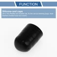 thumbnail image 4 of Unique Bargains 1 Pcs 30mm Length 20mm/0.79" ID Black Car Silicone Hose End Cap Silicone Reinforced Blanking Cap for Bypass Tube Universal, 4 of 7