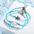thumbnail image 1 of Koszal 2Pcs/3Pcs Starfish Multilayer Women Anklets Retro Beads Shell Sea Turtle Anklets Foot Jewelry, 1 of 7