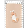 thumbnail image 5 of Sweet Jojo Designs Watercolor Floral Solid Peach Fitted Crib Sheet, 5 of 6
