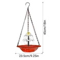 thumbnail image 3 of FYHALE Hanging Bird Bath for Outdoors with Solar Fountain, 18" 3 Layer Outdoor Birdbath Fountain, Adjustable Height, Hummingbird Birdbath Fountain for Patio, Yard, Garden Decoration (Orange), 3 of 6