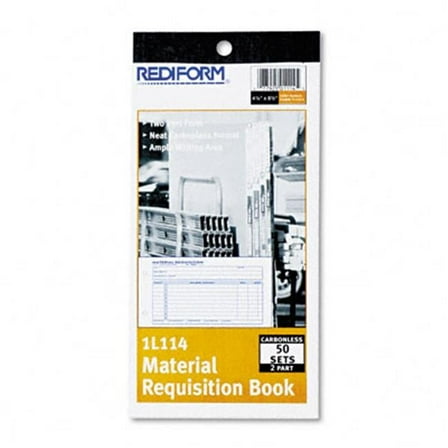 Material Requisition  7-7/8 x 4-1/4  Carbonless Duplicate  50-Set Book