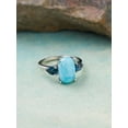 thumbnail image 3 of Yo Treasure Women 925 Silver Larimar London Blue Topaz Engagement Ring, 3 of 8