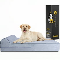 Kopeks Pillow Orthopedic Memory Foam Pet Dog Bed, Large, Grey