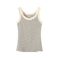 thumbnail image 7 of Womens Tank Tops Summer Striped Print Crew Neck Tee Shirts Casual Slim Fit Sleeveless Standard Straps Summer Shirts, 7 of 7