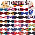 thumbnail image 1 of New 50/100 pcs Dog Collar Bow Tie Double Dog Bows Dog Supplies Removable Pet Dog Bowties Collar Decoration Pet  Accessories ShopWise Round, 1 of 8