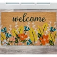 thumbnail image 6 of Home Décor Collection Welcome Natural/Multicolor Floral Coir Outdoor Doormat, 18" x 30", 6 of 6