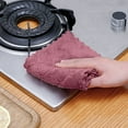 thumbnail image 6 of Koadzawe 5Pack Kitchen Dish Cloths, Reusable Dish Towels, Nonstick Oil Washable Fast Drying, Super Absorbent Coral Velvet Cleaning Cloths For Cleaning Tableware, Kitchen, Bathroom (Purple 9.8 X 9.8"), 6 of 7