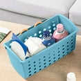 thumbnail image 4 of Plastic Hanging Storage Basket | Wall-Mounted Adjustable Hook | Ventilated Drainage | Multipurpose Organizer for Kitchen Bathroom Toilet Pool | 25.5x15.5x14cm | 1 Pack | Lightweight Durable Shelf, 4 of 7
