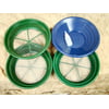 3 Large Screens 1/2-1/8-1/20" Classifiers-Sifting +14" Blue Gold Pan & Snuffer