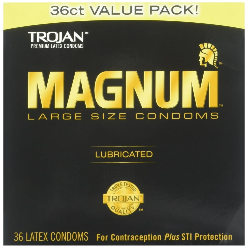 Trojan Magnum Lubricated Condoms 1936806 Large Box of 36
