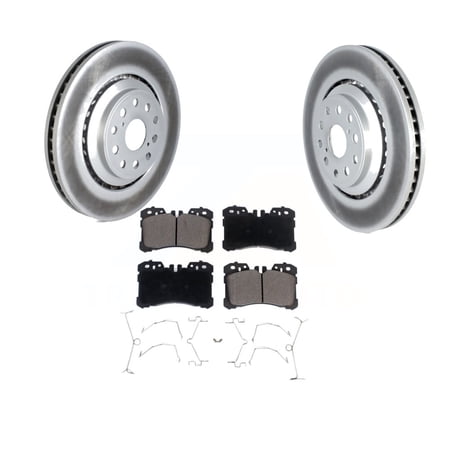 Transit Auto Front Coated Disc Brake Rotors and Ceramic Pads Kit for Car Lexus LS460 LS500 LS600h LS500h KGT-102669