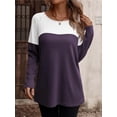 thumbnail image 5 of Camiseta de manga larga con botones de contraste de Color para mujer, Tops sueltos informales, cómodos, Otoño, nueva moda, 5 of 5