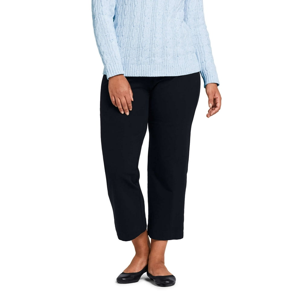 Lands' End Women's Plus Size Starfish Stretch Crop Pant