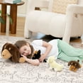 thumbnail image 4 of Tezituor 4Pcs Dachshund Stuffed Animal 18'' Mommy Stuffed Weiner Dog with 3 Puppies Plush Toy, 4 of 9