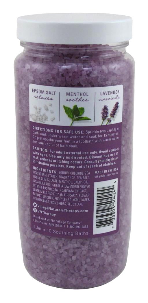 Village Nat. Aches+Pains Night Mineral Bath Soak 20oz (Pack of 3)