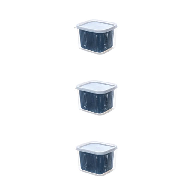 Advancent Caja de mantenimiento de alimentos frescos PP Refrigerador Escurridor de ajos con tapa Compartimiento de conservación de frescura Type1 NO1