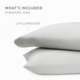 thumbnail image 3 of Noble Linens 2 Piece Rayon From Bamboo Pillowcase Set, Light Gray, King, 3 of 5