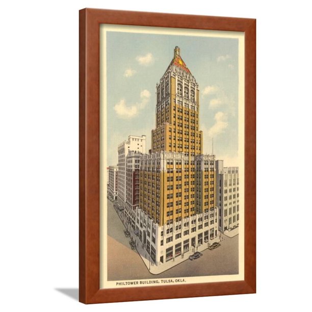 Philtower Tulsa Oklahoma Framed Print Wall Art Walmart Com Walmart Com