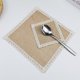 thumbnail image 3 of Posavasos de mesa Xeyise con costura fina, accesorio de fotografía, mantel individual vintage de lino para mesa de comedor de restaurante, 3 of 5