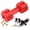 Red, variant on PawfectpalsNatural Rubber Dumbbell Dog Chew Toy, Interactive Puzzle Toy, Food Dispenser Feeder, Bite Resistant for Teeth Dental Cleaning-Insert Treats (Red)
