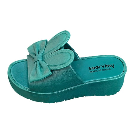 

SEMIMAY Female Summer Slope Heel Indoor Bath Thick Soled Slippers