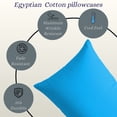 thumbnail image 5 of Amay Organic Cotton Pillowcases, Set of 2 Soft & Breathable 500TC Luxury Classic Weave Pillow Covers, Standard Size, Cooling & Durable Hotel Quality Bedding Essentials, Turquoise, 5 of 7