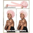thumbnail image 2 of AWAYTR Satin Bonnet Silk Bonnet for Sleeping Silk Sleep Cap Double Layer Hair Bonnet with Elastic Tie Band, 2 of 8