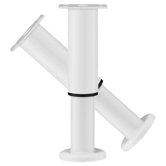 Nicehomfit White Metal Furniture Legs Adjustable Height for Sofas Beds Tables 2Pcs