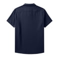 thumbnail image 6 of Busydd Mens Dress Shirts Casual Classic Solid Color Button Down Shirt Men Short Sleeve Turndown Collar Business Tops S, 6 of 9