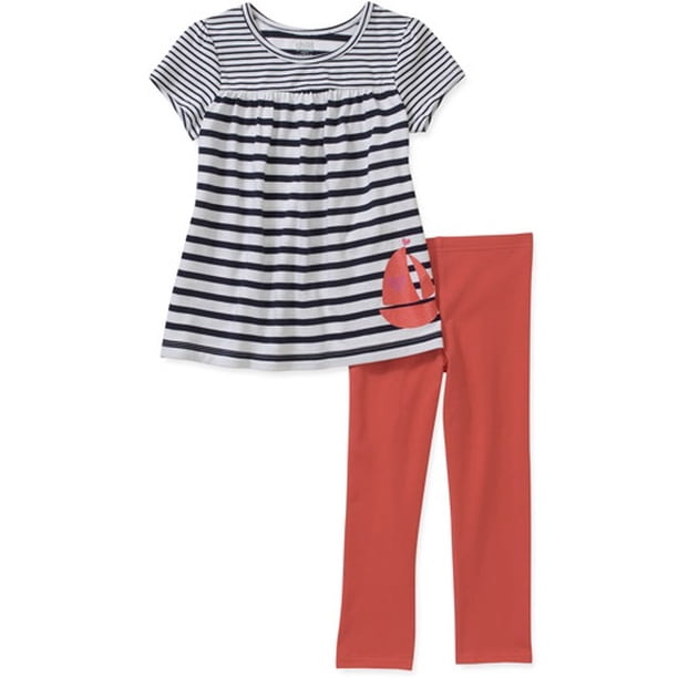 Newborn Baby Girls' 2 Piece Printed Tunic and Legging Set